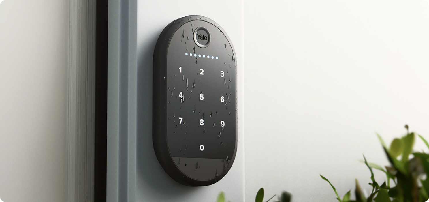 smart keypad in the rain