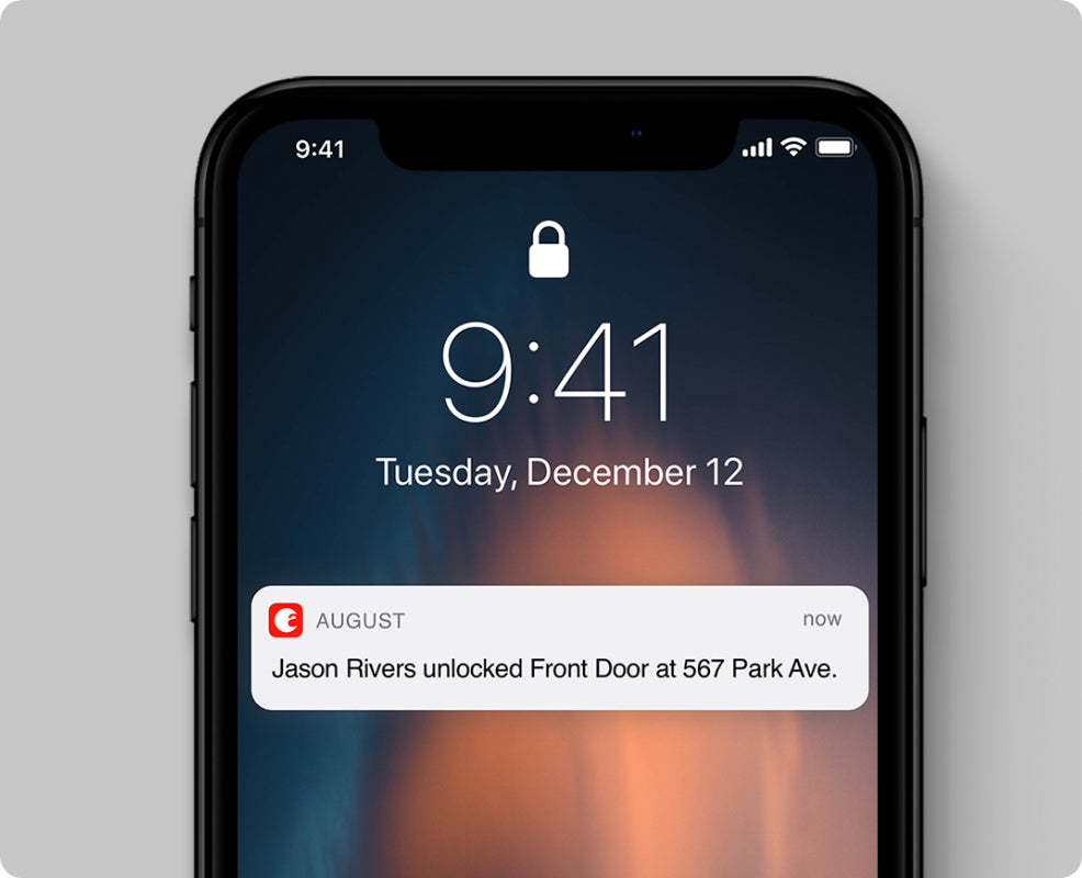 Yale app notification screen
