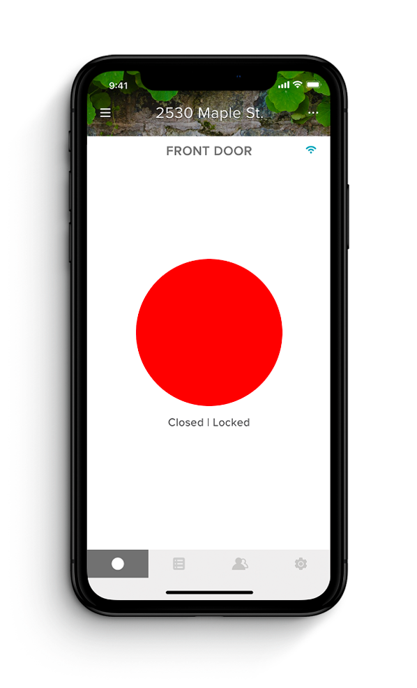 Lock with August smart lock app