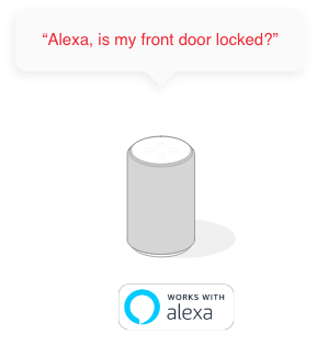 An Alexa icon showing voice command compatibility