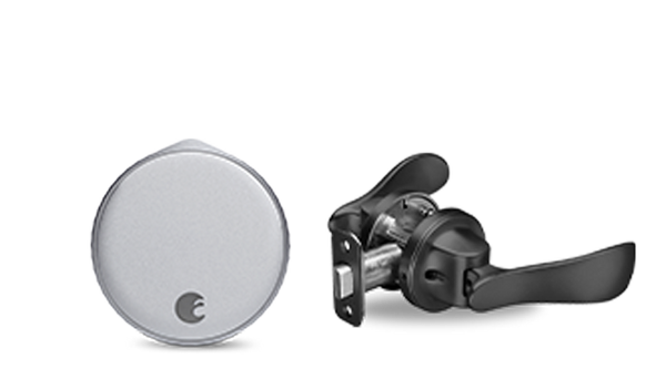 August Wi-Fi Smart Lock + Navis Paddle in Black